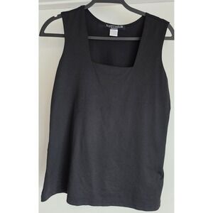 Scott Taylor Women Tank Top P/M Black Sleeveless Solid Classic Camisole
